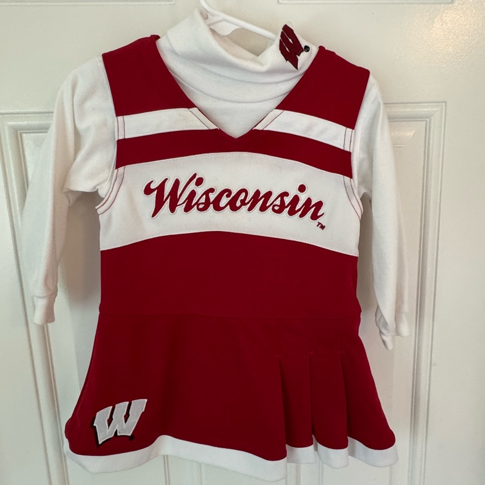 Wisconsin Cheerleader Outfit in Red and White